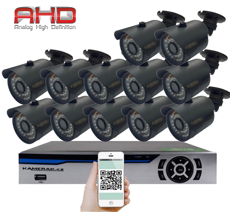 12 kamerov systm AHD HE12-58A 2Mpx