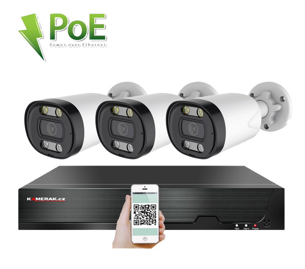 3 kamerov systm PoE IP XM-313B 4MPx