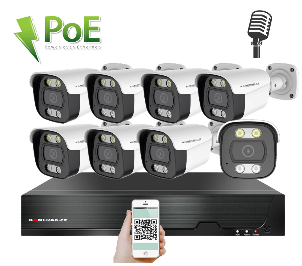 8 kamerov systm PoE IP XM-814D 8MPx