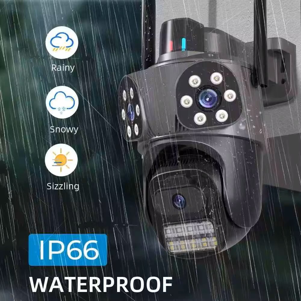 icsee 8MP 3xobjektiv, 3xobraz, AI CCTV kamera, chytr domc bezdrtov WiFi PTZ venkovn kamera s nonm vidnm