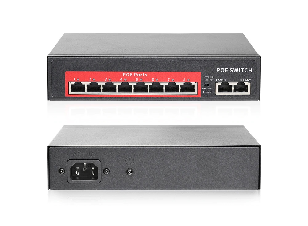 PoE Switch pro napjen 8 kamer