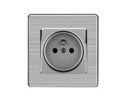 SRAN Elektrick zsuvka 230V stbrn v rmeku nerez ocel - 99999 K