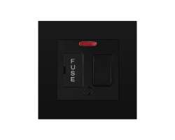 SRAN Pojistkov� sp�na� s kontrolkou 13A v�etn� r�me�ku, plast �ern� - 98 K�