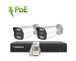 PoE IP 2 kamerový set XM-214B 4MPx, CZ menu - 5290 Kč
