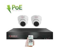 4K PoE IP 2 kamerový set XM-202D 8MPx, CZ menu - 6590 Kč
