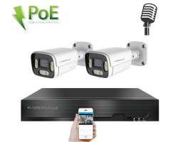 4K PoE IP 2 kamerov� set XM-206D 8MPx, CZ menu - 6490 K�