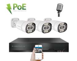 PoE IP 3 kamerovy set XM-303B 4MPx, mikrofon, CZ menu - 6490 K