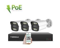 PoE IP 3 kamerový set XM-314B 4MPx, CZ menu - 6590 Kč