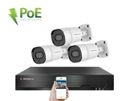 4K PoE IP 3 kamerov set XM-308D 8Mpx, CZ menu - 99999 K