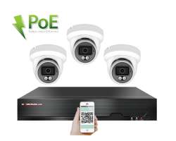 4K PoE IP 3 kamerov set XM-309D 8MPx, CZ menu - 8490 K