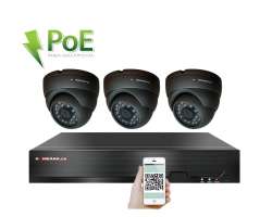 4K PoE IP 3 kamerov set XM-311D 8MPx, H.265, CZ menu - 8490 K