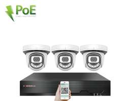 4K PoE IP 3 kamerov set XM-312D 8MPx, CZ menu - 8190 K