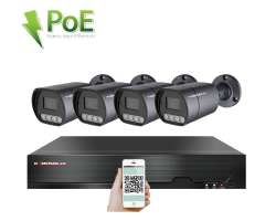 PoE IP 4 kamerový set XM-410B 4MPx, mikrofon, CZ menu - 7990 Kč
