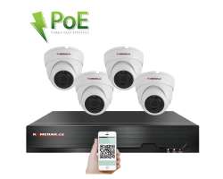 4K PoE IP 4 kamerov set XM-402D 8MPx, CZ menu - 10590 K