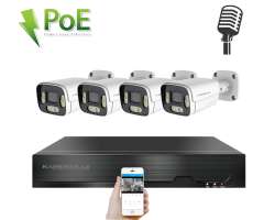 4K PoE IP 4 kamerov set XM-406D 8MPx, CZ menu - 10490 K