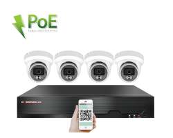 4K PoE IP 4 kamerov set XM-409D 8MPx, CZ menu - 99999 K