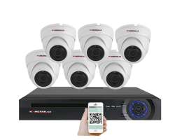 PoE IP 6 kamerov set XM-602B 4MPx,  CZ menu - 11090 K