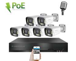 4K PoE IP 6 kamerov set XM-606D 8MPx, CZ menu - 15390 K