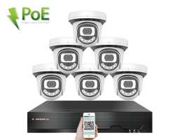 4K PoE IP 6 kamerov set XM-612D 8MPx, CZ menu - 14690 K