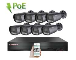 PoE IP 8 kamerov set XM-810B 4MPx, mikrofon, CZ menu - 13990 K