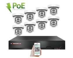 PoE IP 8 kamerov set  XM-812B 4MPx, CZ menu - 13990 K
