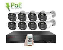 PoE IP 8 kamerov set XM-813B 4MPx, CZ menu - 99999 K