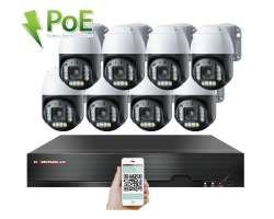 PoE IP 8 kamerov set XM-PTZ-820B 4Mpx, CZ menu - 16790 K