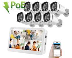 4K PoE IP 8 kamerov set XM-856D 8MPx s LCD 12", CZ menu - 21790 K