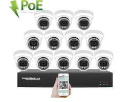 4K PoE IP 12 kamerov set XM-1209D 8MPx, CZ menu - 99999 K