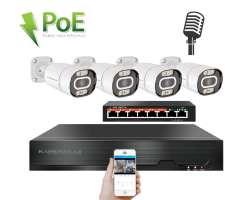 IP 4 kamerov� set  s extern�m PoE XM-403D-Ext. 8MPx, CZ menu - 10490 K�