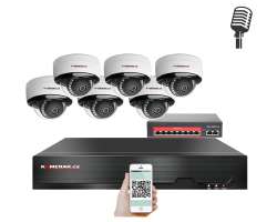 IP 6 kamerový set  s externím PoE XM-605B-Ext. 4MPx, CZ menu - 10890 Kč