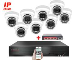 IP 8 kamerový set s externím PoE XM-809B-Ext. 4MPx, CZ menu - 13890 Kč