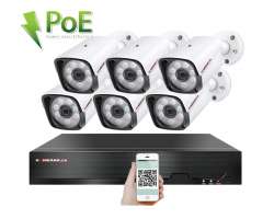 4K PoE IP 6 kamerov set XM-601D 8MPx, CZ menu - 15190 K