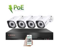4K PoE IP 4 kamerov set XM-401D 8MPx, CZ menu - 10390 K