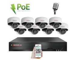PoE IP 8 kamerov� set XM-805B 4MPx, mikrofon, CZ menu - 12990 K�