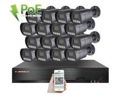 PoE IP 16 kamerový set XM-1610B 4MPx, mikrofon, CZ menu - 30890 Kč