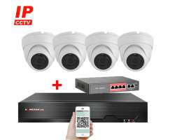 IP 4 kamerov set  s externm PoE XM-402B-Ext. 4MPx, CZ menu - 8390 K