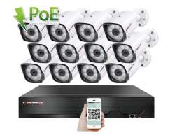 PoE IP 12 kamerový set XM-1201B 4MPx, CZ menu - 25590 Kč