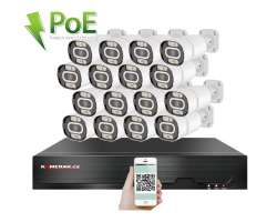 4K PoE IP 16 kamerov set XM-1603D 8MPx, CZ menu - 99999 K