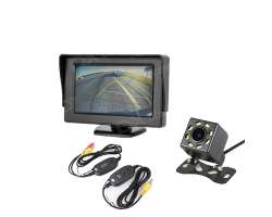 Parkovací set LCD 4,3" + kamera 8 IR LED + wifi video transmitter 2,4 GHz - 1199 Kč