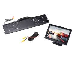 Parkovací set LCD 5" + Kamera A3723 AHD/CVBS 7 LED v držáku SPZ - 1688 Kč