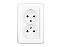 UNIC Elektrick dvojzsuvka 2x230V bl plast - 128 K