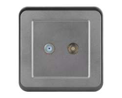 UNIC datov zsuvka TV + SAT v rmeku, plast ed - 184 K