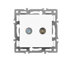 UNIC modul z�suvka SAT+TV, b�l� pro r�me�ek 82mm - 159 K�