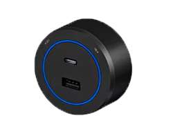 VoltLine z�suvkov� modul USB+USB-C �ern� (68x30mm) pro n�st�nn� li�ty - 288 K�