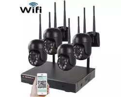Bezdrátový 4 kamerový set WiFi IP Pro WIP4-109B, Black, 3MPx, PTZ, CZ menu - 7490 Kč
