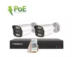 PoE IP 2 kamerový set XM-214B 4MPx, CZ menu - 5290 Kč