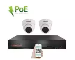 4K PoE IP 2 kamerový set XM-202D 8MPx, CZ menu - 6590 Kč