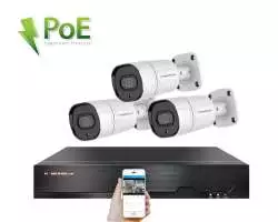 PoE IP 3 kamerový set  XM-308B 4MPx, CZ menu - 6290 Kč