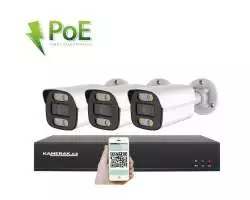 PoE IP 3 kamerový set XM-314B 4MPx, CZ menu - 6590 Kč